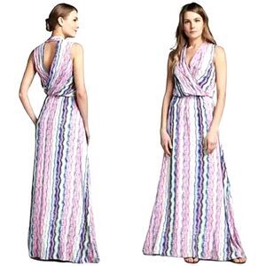 Ella Moss Zuma Print Open Back Maxi Dress, Size Small, Multicolored